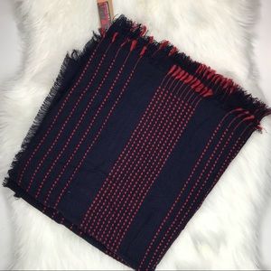 lava Accessories Accessories - Navy Blue Red Blanket Scarf lava Accessories Accessories - Navy Blue Red Blanket Scarf